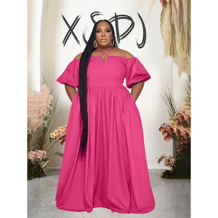 Robe Longue d Ete Chic et Elegante pour Femme Col Licou Sexy Grande Taille 1.5mmx17956m Cdiscount Pret a Porter