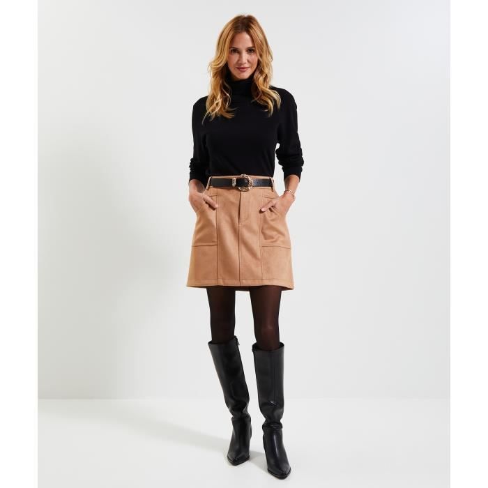 Jupe trapeze suedine shop