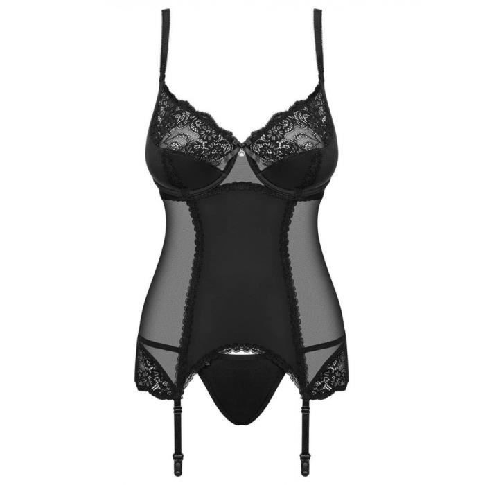 Guêpière H.Nathalie Femme – Taille M, Gris, Avec String, Neuve Avec étiquettes