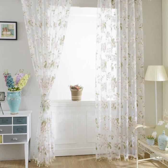 Rideau Art Nouveau Style Cantonnière Vintage Rose écharpe country style