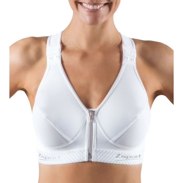 ZSPORT Soutien-gorge de sport - Argent / Blanc