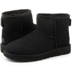 BOTTE Bottines UGG Classic Mini II - Noir - Femme - Cuir