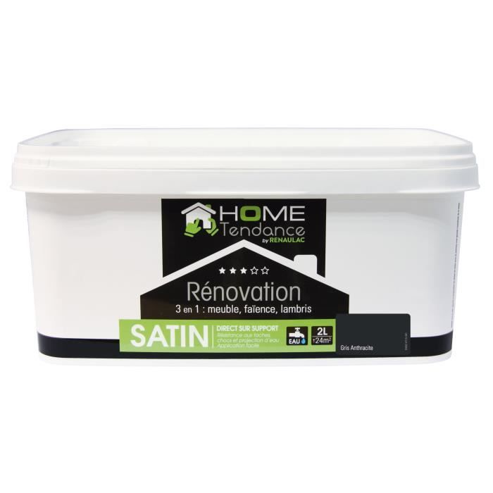 Peintures De Rénovation Spéciales Lambris Peinture Renovation Multi Supports 3 En 1 2 L Gris Anthracite