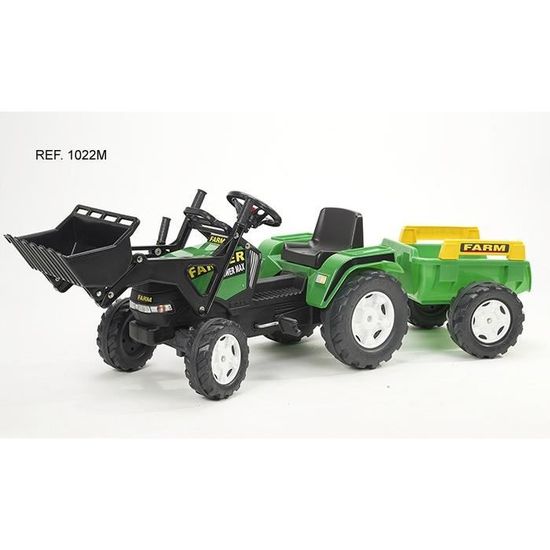 Remorque à fourrage verte pour tracteur à pédales - Elliot Club