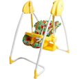 2 en 1 Chaise haute + Balancelle électrique jaune Homey-0