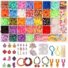 Kit 2500+ élastiques Loom Bands – 40 Grilles, 32 Couleurs, Boîte De Rangement, Cadeau Créatif Enfants