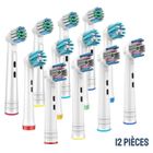 JINZHAOLAI Brossette de Rechange Compatible avec Braun Oral-b Brosse à Dents Electriques, Tete Brosse a Dent Pour Oral-b Pro Smart Genius, Pre