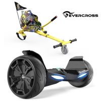 EVERCROSS Hoverboard Gyropode 8.5" Tout Terrain Noir Hoverkart Hip auto équilibre self-balancing LED Bluetooth APP Enfant Adulte