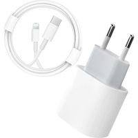 Chargeur Rapide 20W avec Câble 1M USB C Pour iPhone 14/14 Plus/14 Pro/14 Pro Max/13/12/11/SE/iPad Pro