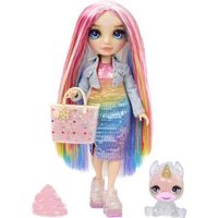 Rainbow High Poupée Mannequin avec Kit de Slime et Animal de Compagnie - Amaya (Rainbow) - Poupée Pailletée 28 cm avec Kit de Slime