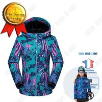 TD®Blouson de ski femme Camouflage Mode Veste Col Debout Casual Vêtement Masculine grande taille - vêtement ski-L