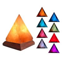 TMISHION Lampe de sel pyramidale Lampe de Sel de L'himalaya USB Lampe de Bureau Cristal de Roche deco decorative Couleur assortie