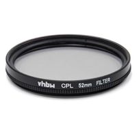 vhbw Filtre polarisant universel compatible avec les objectifs d'appareil photo 52mm - Polariseur circulaire (CPL), noir