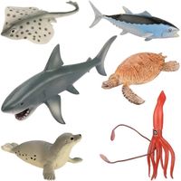 Enfants océan mer animaux figurines jouets 6 pièces enfants mini mer mer animaux figurines ensemble pour tout-petits apprentissage