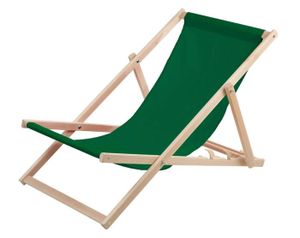 CHAISE LONGUE Woodok Chaise longue en bois de hêtre pour jardin,