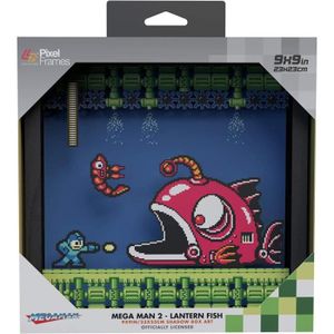 OBJET DÉCORATIF Pixel Frames Megaman 2 Lantern Fish - 23x23 cm