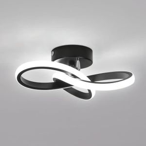PLAFONNIER Plafonnier LED Moderne 20W 6500K Lampe de Plafond Noir pour Chambre Salon Couloir Cuisine - Taille: 25*25*10 cm