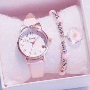 MONTRE Coffret Cadeau Montre Fille Enfant - Mignon Chat M