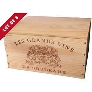 Baoblaze Boîte Caisse à Vin Rouge en Bois vin-Boîte de conservation-Étui Décoration Vintage 