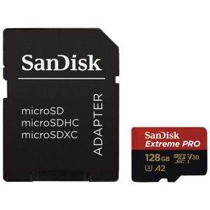 CARTE MÉMOIRE Carte Mémoire microSDXC SanDisk Extreme PRO 128 Go