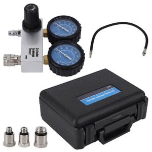 WilTec Testeur de Fuite de Cylindre Kit pour la détection des fuites de Cylindre des Moteurs à Essence 