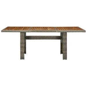 Ensemble table et chaise de jardin BET Table de jardin Marron Résine tressée et bois d'acacia massif BET9472646114983