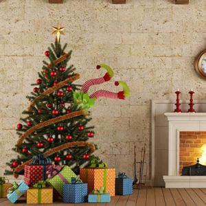 Décorations d'arbre de Corps d'elfe,décorations de Guirlande de Sapin de  Noël coincées Bras d'elfe volé Jambe en Peluche d'elfe de Noël, décoration  d'arbre de Noël, Jambes en Peluche à Poser pour orn 