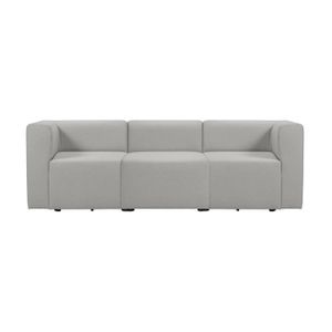 CANAPE MODULABLE PINOT - Canapé droit modulable 4 places en tissu, MADE IN FRANCE - Gris clair