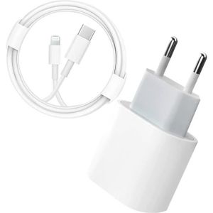 Chargeur iPhone Charge Rapide, Bloc Chargeur Rapide Type C 20 W avec Câble  USB C vers Lightning de 0,9 m pour iPhone 14/13/13 Pro/12/12 Pro/12 Pro