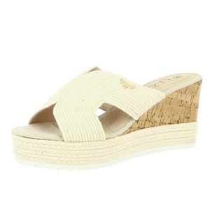 mules compensées femme pas cher