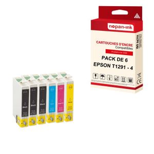 Lot De 5 Cartouches D'encre Compatibles EPSON SX420W, SX125... - Encre Haute Capacité