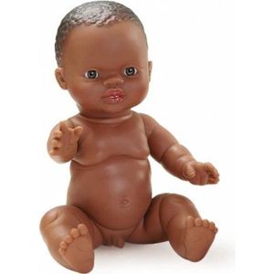 POUPON Poupée Bébé Gordi garçon africain de Paola Reina - 34cm - Jouet en tissu doux