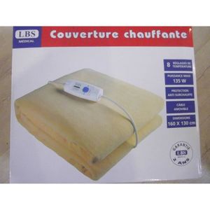 COUVERTURE CHAUFFANTE Couverture Chauffante électrique Polaire Beige 160