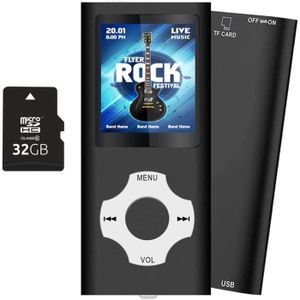 LECTEUR MP3 32Go Portable Lecteur Musical Mp3 Sport Sans Perte