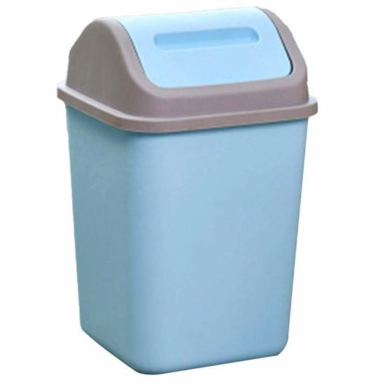 Kela 22270 Marta Poubelle Salle De Bain Couvercle Bascule Plastique Noir 1,7L