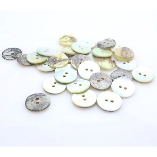 Lot De 60 Boutons De Couture 2 Trous - Diamètre 11mm Ou 14mm, Assortiment De Couleurs, Polyester