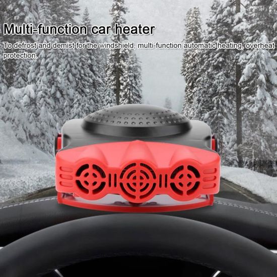 Chauffage De Voiture 12V 150W Portable - Dégivreur Et Ventilateur 2 En 1 Avec Socle Rotatif 360° Pour Toutes Voitures