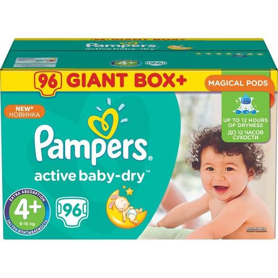 Pampers Active Baby Dry Taille 4 96 Couches Vert Achat Vente Couche 2009463469230 Soldes Sur Cdiscount Des Le 20 Janvier Cdiscount