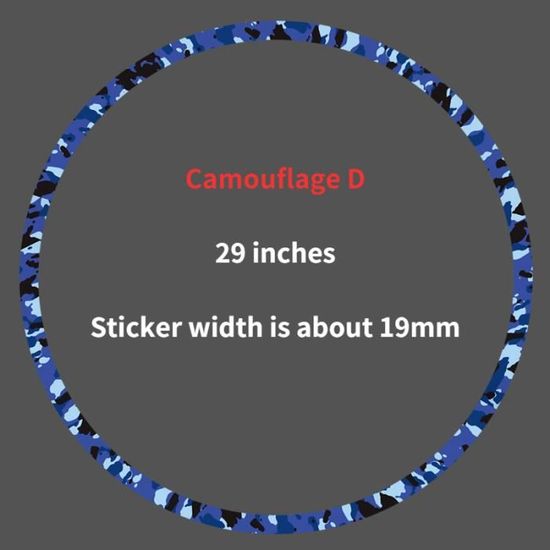 MTB Vélo Jantes Autocollant Set Camouflage Hexagon Brillant 27-29