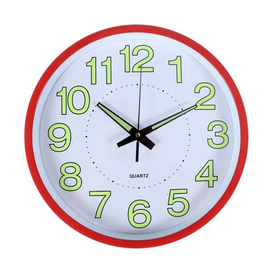 12 Pouces Décoratif Haute Précision Silencieux Horloge murale Lumineux Vert Matériaux pour horloge - pendule horloge - reveil