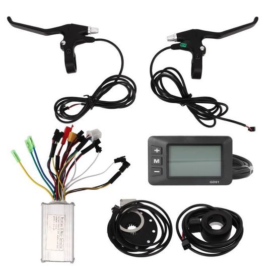 Écran LCD étanche GD01 Pour Vélo électrique – Connecteur 5 Broches, Compatible 24V/36V/48V, Affichage Vitesse, Batterie, Phares