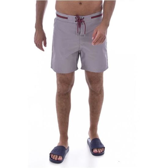 Short de bain avec liseré - Sun valley - Homme Gris - Cdiscount  Prêt-à-Porter