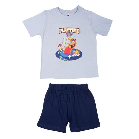 Ensemble Pat Patrouille T-Shirt + Short Garçon - Vêtement Plage Été - Serviette Licencié Officiel