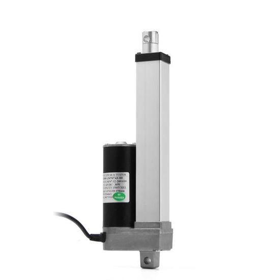 Actionneur Linéaire 12V 1500N / 330Lbs – Moteur Électrique Poussoir 100mm Course, Faible Bruit IP54 Autobloquant