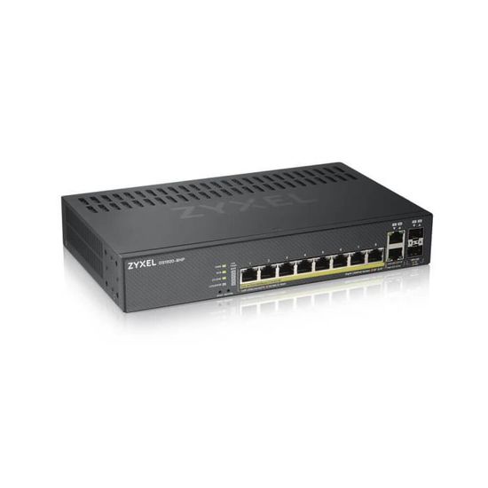 ZYXEL Commutateur Ethernet GS1920-8HPV2 8 Ports Gérable - 4 Couche supportée - Modulaire - Paire torsadée, fibre optique - Bureau