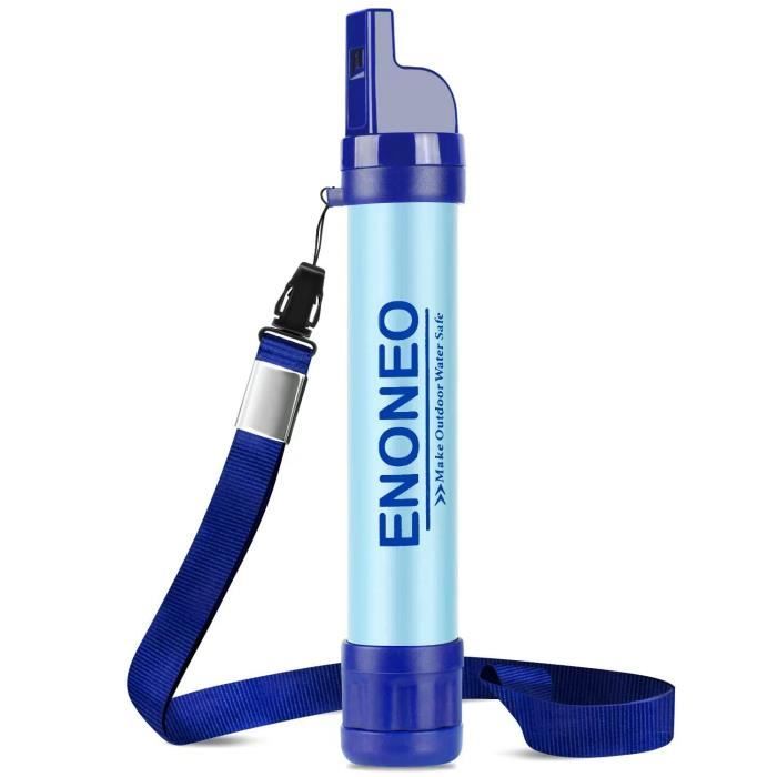 Paille Filtrante ENONEO 1500L - Purificateur Eau Survie Portable 0,01 Microns