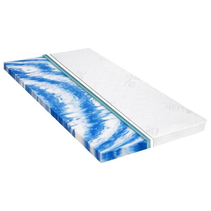 MODE🤶Moderne-Surmatelas de Confort Couvre-matelas - Protèges-matelas - 160 x 200 cm Mousse de gel 7 cm4580
