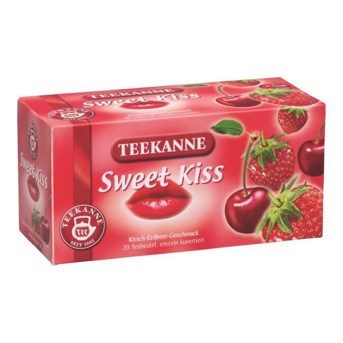 TEEKANNE Sweet Kiss Sacs à thé aux plantes 60 g framboise, cerise pack de 20
