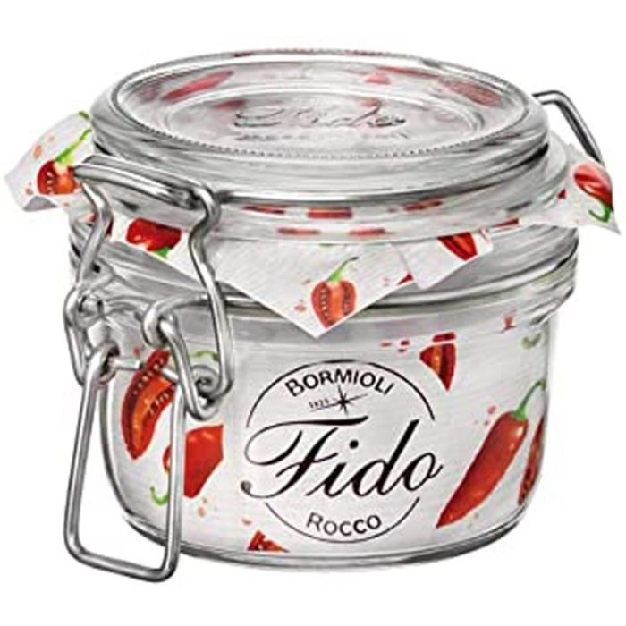 517727 141370-Me7 Bocal Hermétique En Verre Fido, 125Ml, Transparent