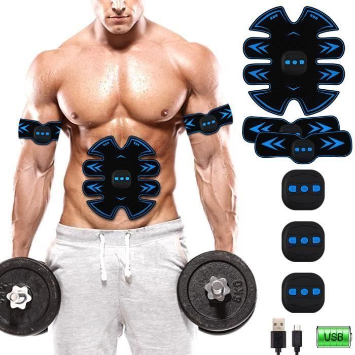 Ceinture Abdominale, Electrostimulateur Musculation Abdominaux Bras Cuisses Appareil Fitness pour Hommes Femmes An20071